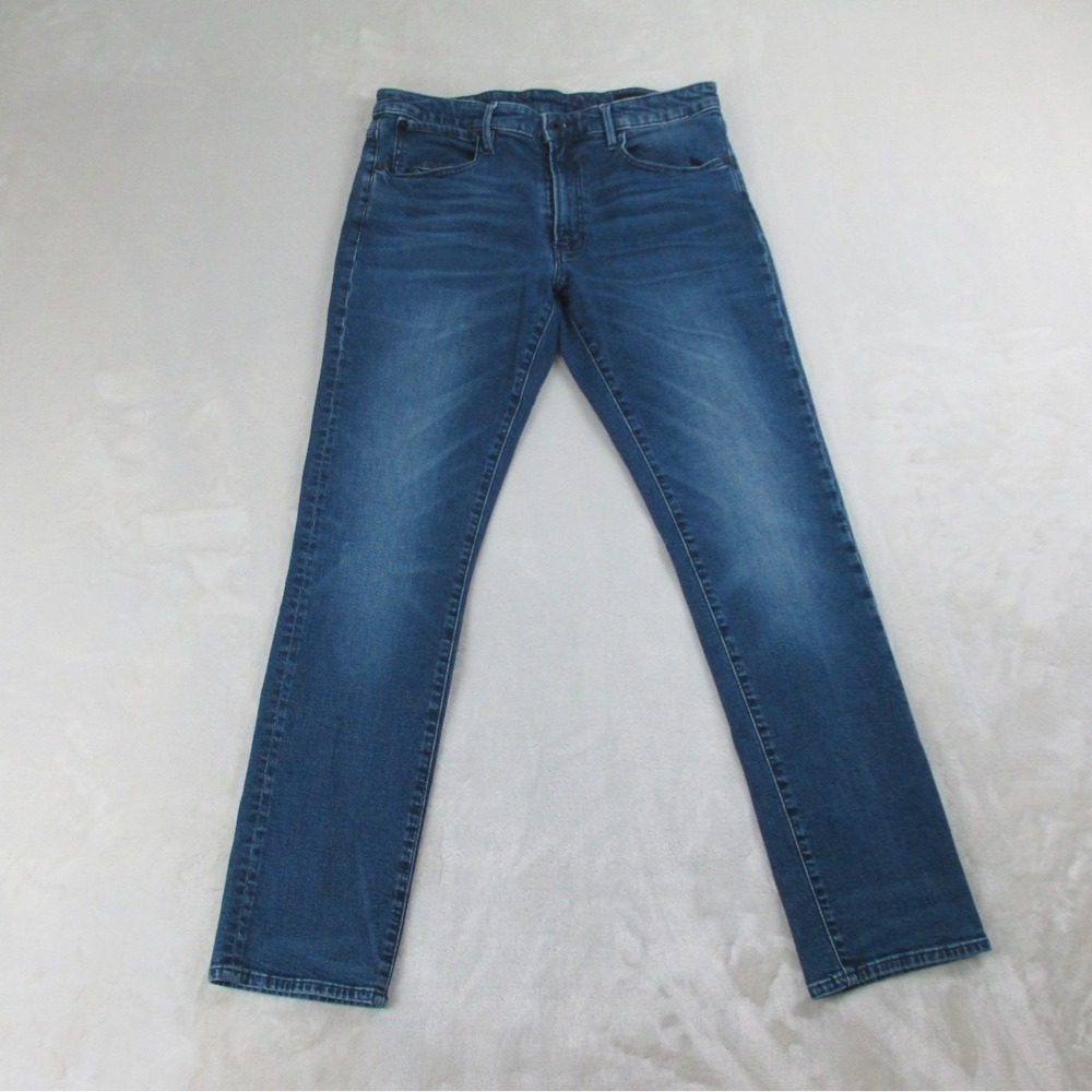 Bonobos Pants Mens 34 Blue‎ Denim Jeans Straight Pockets Casual Preppy 34X32
